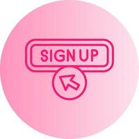 Sign Up Gradient Circle Icon vector