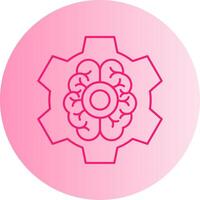 Brain Functions Gradient Circle Icon vector