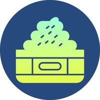 Cream Gradient Circle Icon vector