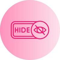 Hide Gradient Circle Icon vector
