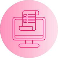 Brief Gradient Circle Icon vector