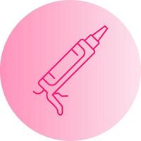 Sealant Gun Gradient Circle Icon vector
