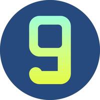 Nine Gradient Circle Icon vector