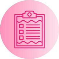 Clipboard Gradient Circle Icon vector