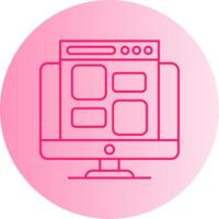 Website Template Gradient Circle Icon vector