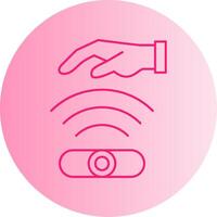Hand Sensor Gradient Circle Icon vector