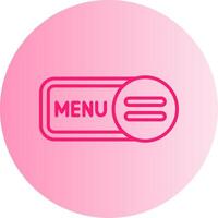 Menu Gradient Circle Icon vector