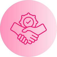 Cooperation Gradient Circle Icon vector