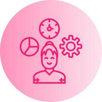 Flexible Work Gradient Circle Icon vector