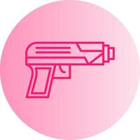 Starting Gun Gradient Circle Icon vector