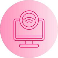 Internet Access Gradient Circle Icon vector