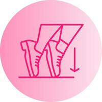 Toe Stand Gradient Circle Icon vector