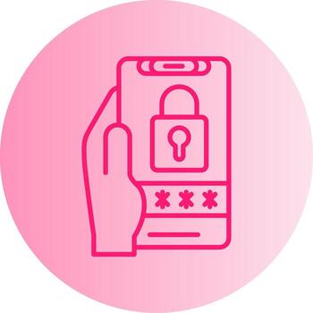 alfiler código degradado circulo icono vector