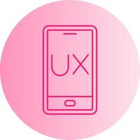 Ux Design Gradient Circle Icon vector