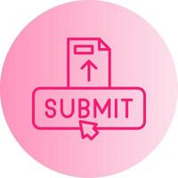 Submit Gradient Circle Icon vector