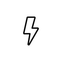 Thunder icon. Lightning bolt icon vector