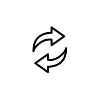 Rotate icon. Arrow icon vector