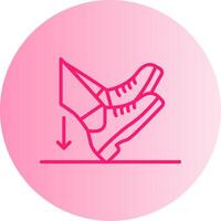 Heel Dig Gradient Circle Icon vector