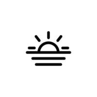 Sun icon. Sunset. Sunrise. Day icon vector