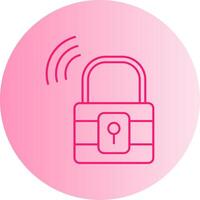 Padlock Gradient Circle Icon vector
