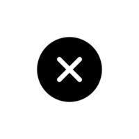 Cross icon. Cancel icon vector