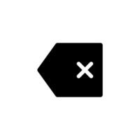 Backspace icon. Delete icon vector