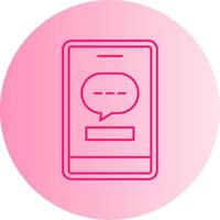 Phone Message Gradient Circle Icon vector