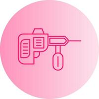Demolition Hammer Gradient Circle Icon vector