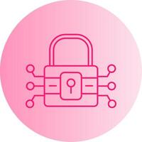 Lock Gradient Circle Icon vector