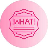 What Gradient Circle Icon vector