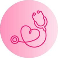 Stethoscope Gradient Circle Icon vector