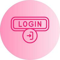 Login Gradient Circle Icon vector