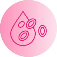 Platelet Gradient Circle Icon vector