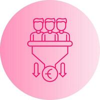 Sales PipeGradient Circle Gradient Circle Icon vector