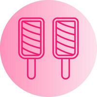 Popsicle Gradient Circle Icon vector