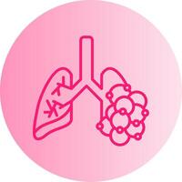 Bronchiectasis Gradient Circle Icon vector