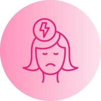 Anxiety Gradient Circle Icon vector
