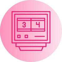 Lap Counters Gradient Circle Icon vector