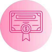 License Gradient Circle Icon vector