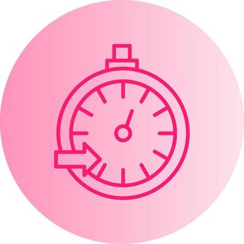 Pace Clock Gradient Circle Icon vector