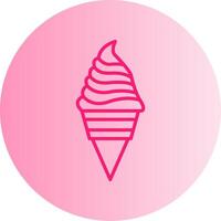 Ice Cream Gradient Circle Icon vector