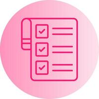 Checklist Gradient Circle Icon vector