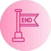 End Gradient Circle Icon vector