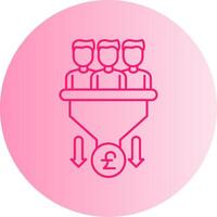 Sales PipeGradient Circle Gradient Circle Icon vector