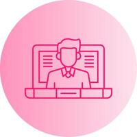 OnGradient Circle Class Gradient Circle Icon vector