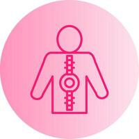 Spinal Cord Gradient Circle Icon vector