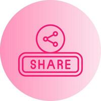 Share Gradient Circle Icon vector