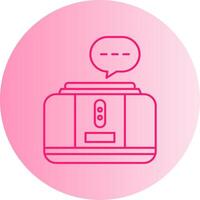 Virtual Assistant Gradient Circle Icon vector