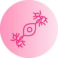 Bipolar Neuron Gradient Circle Icon vector