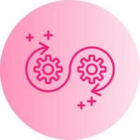 Devops Gradient Circle Icon vector